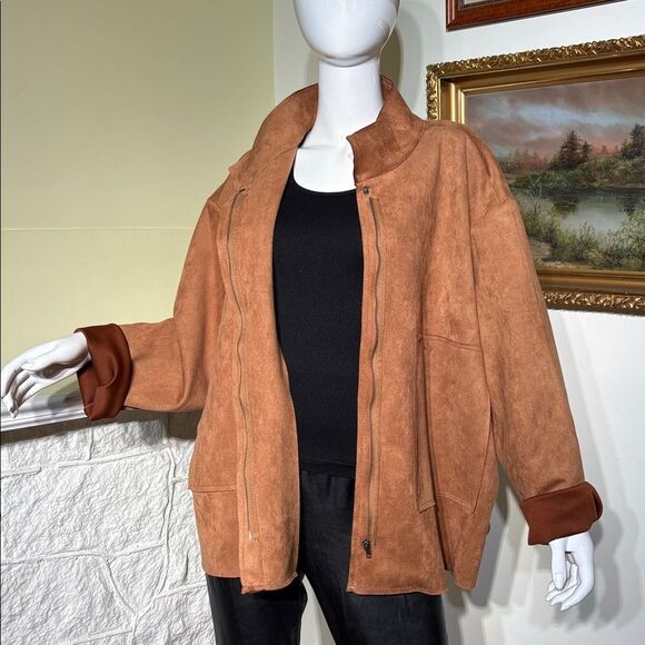 Marla Wynne Oversized Lightweight Microfibre Zip Jacket - Picture 7 of 14